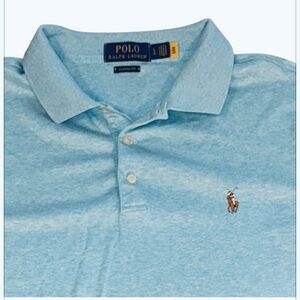 Polo Ralph Lauren - Classic Fit Polo Shirt Light Blue Pony Logo - Size Large EUC